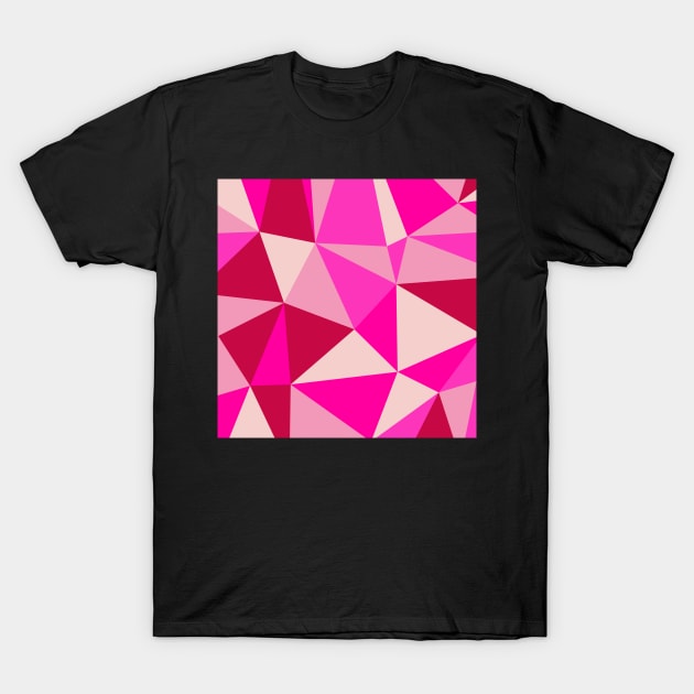 Modern Geometric Pink Blush T-Shirt by Blue-Banana